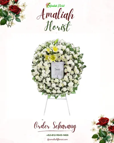 Krans Bunga Duka Cita di Mendoyo Dauh Tukad